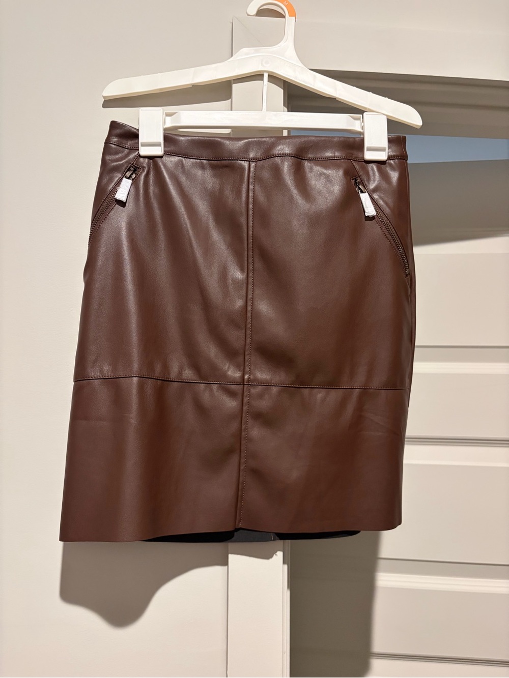 Banana Republic Brown Faux Leather Mini Skirt